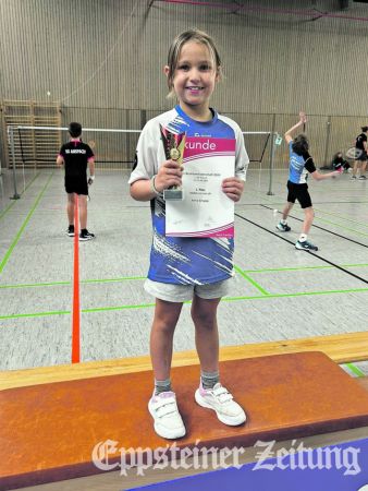 SG Bremthal Badminton: Anna Schulze, Bezirksmeisterin U9 Fotos: privat