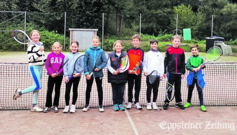 Der Tennisnachwuchs tobte sich noch einmal auf den Plätzen aus. Foto: privat