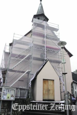 Außenrenovierung der St. Michael-Kirche Ehlhalten 2017. Foto: EZ-Archiv